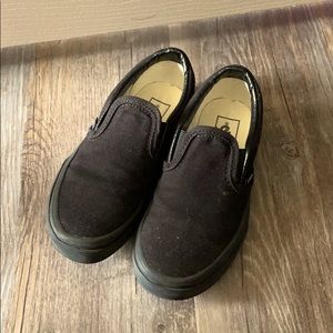 •boys• vans size 12 all black slip on shoes